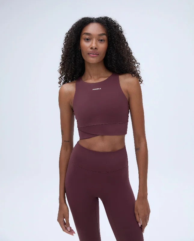 Ultimate Wrap Over Bra - Burgundy