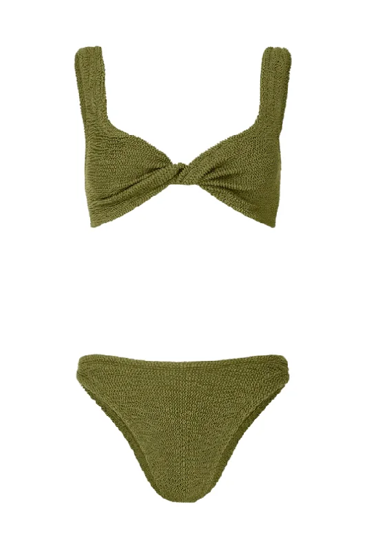 Juno Bikini Metallic Moss