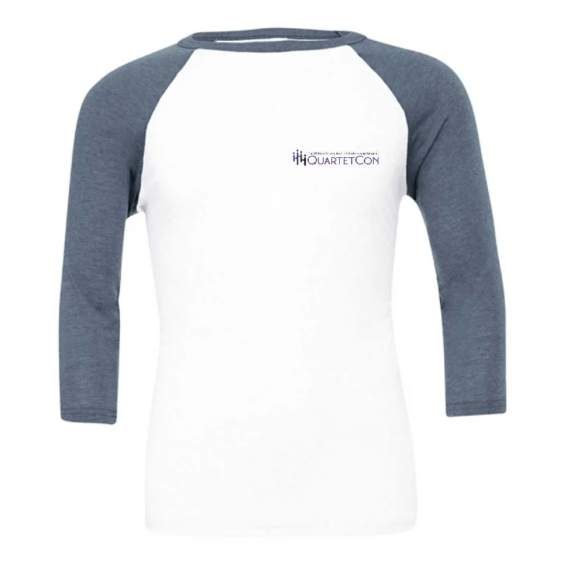 QuartetCon Baseball T-Shirt (White/Denim)