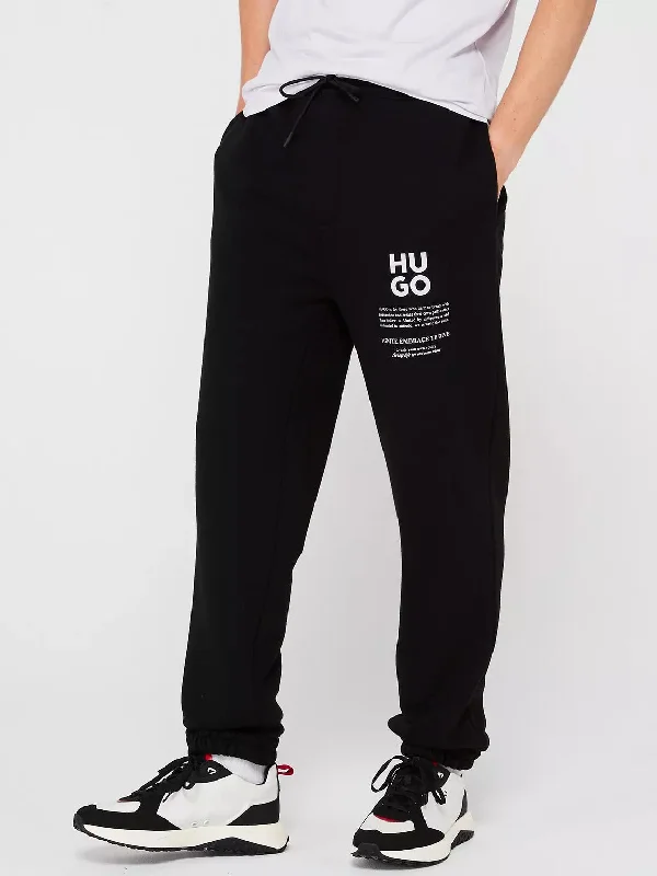 Hugo Men's Dapurlonga Square Logo Sweatpants, Black