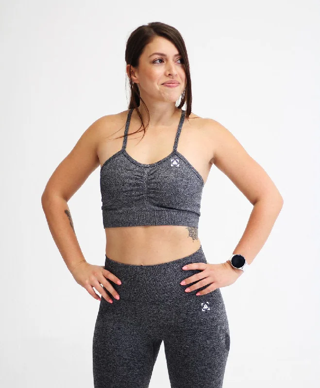 Rise Scrunch Sports Bra Gray