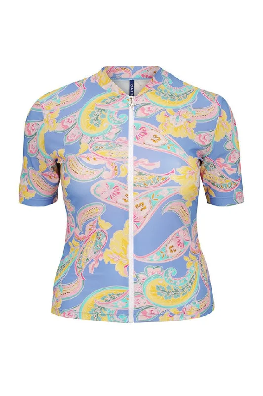 Paisley Pop Short Sleeve Rash Vest