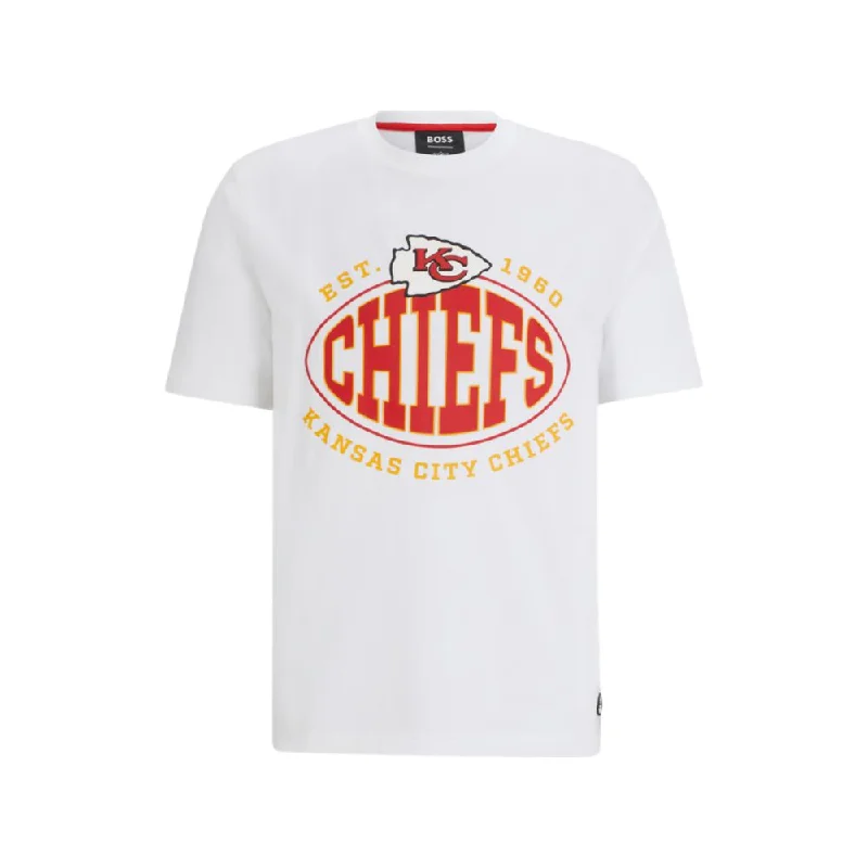 BOSS x NFL stretch-cotton T-shirt with collaborative branding