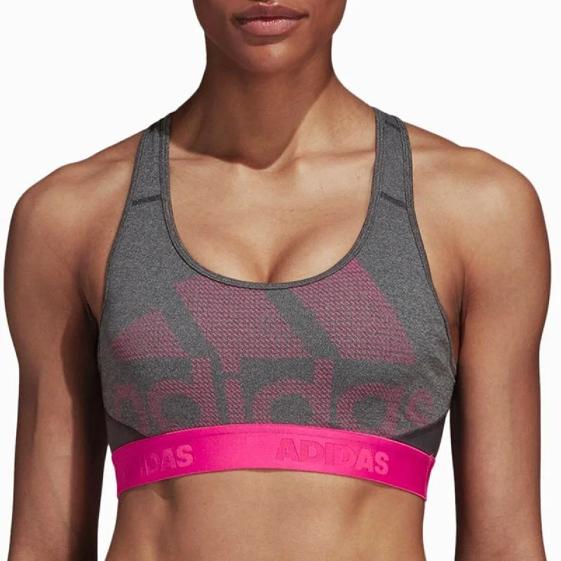 Adidas Women's AlphaSkin Racerback Medium-Support Sports Bra Size Extra Small - Black