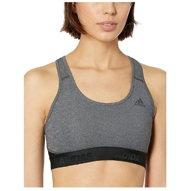 Adidas Women's Training Alphaskin Sports Bra Grey Size Extra Large - X-Large