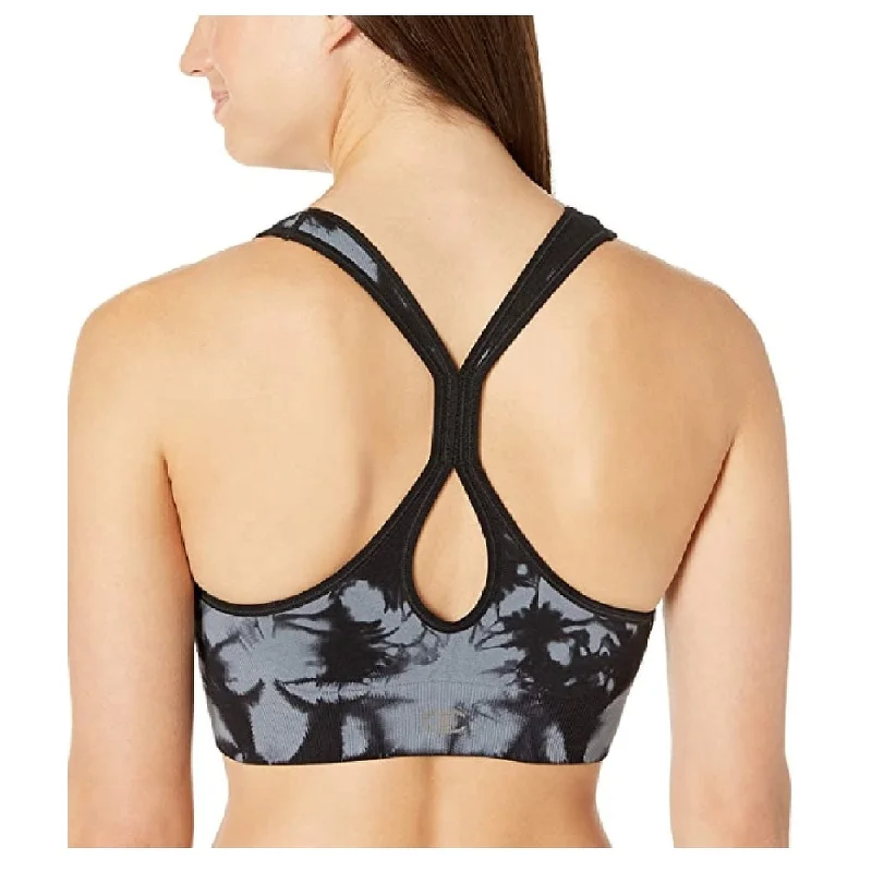 Champion Women's Infinity Tye Dye Sports Bra Bra Charcoal Size Extra Small