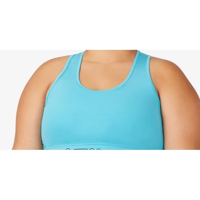 Fila Women's All Day Racerback High Impact Sports Bra Blue Size 1X