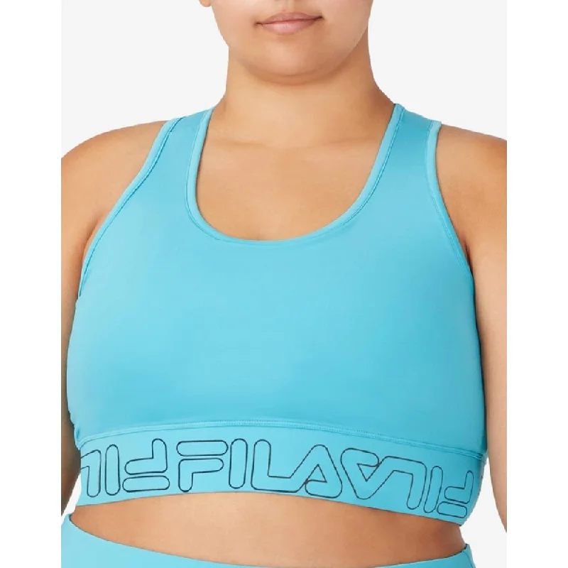 Fila Women's All Day Racerback High Impact Sports Bra Blue Size 2X