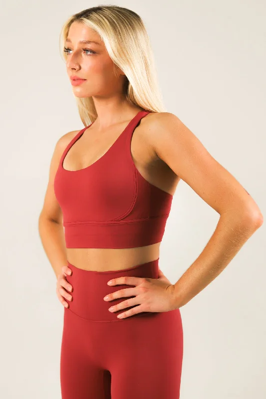 Flex Sports Bra - Merlot