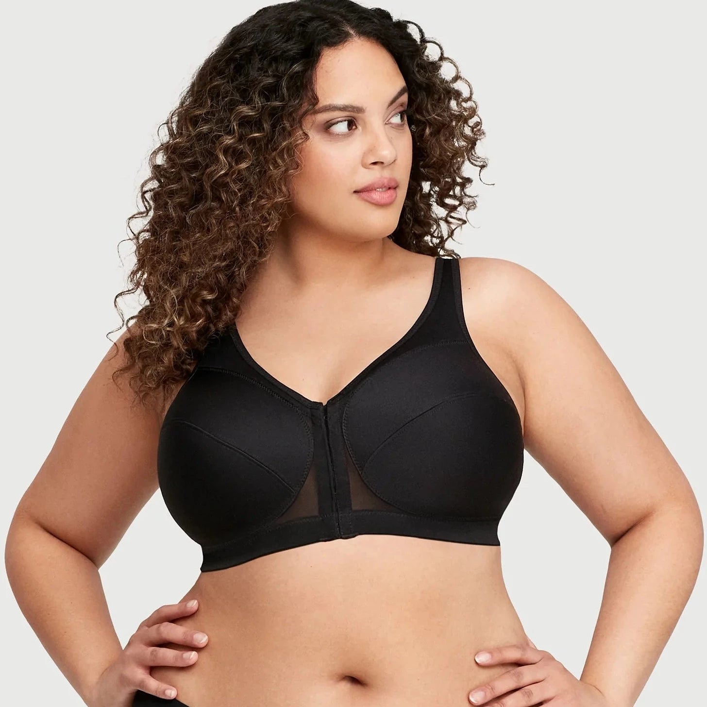 GLAMORISE 1265BLK FRONT OPENING BRA