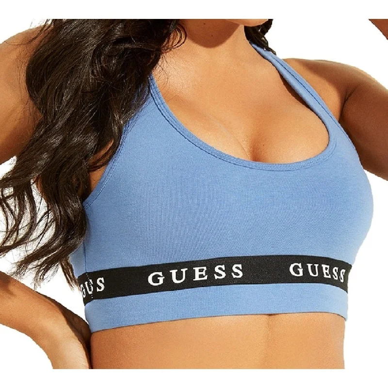 Guess Women's Racerback Sports Bra Blue Size Small