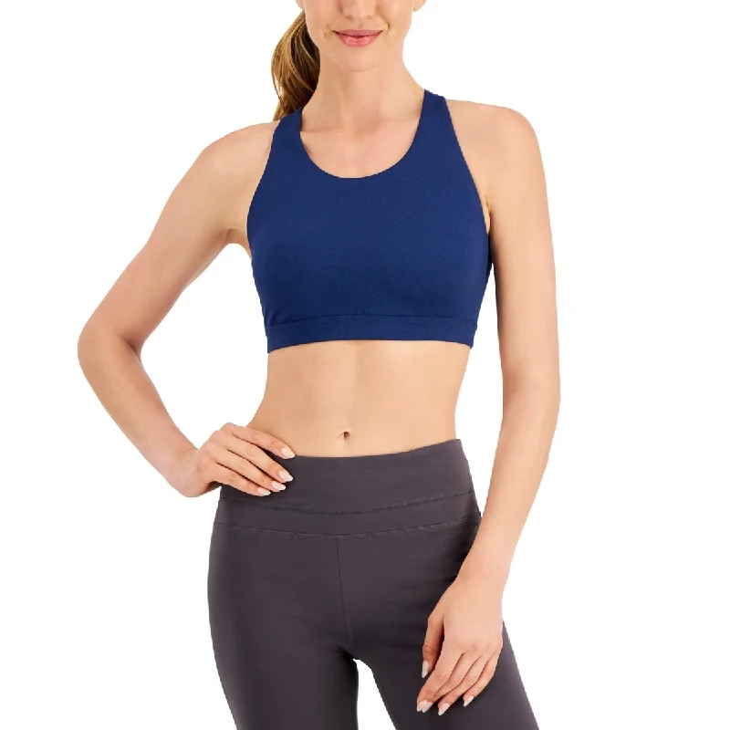 Id Ideology Women's Essentials Sweat Set Low Impact Sports Bra Blue Size X-Large