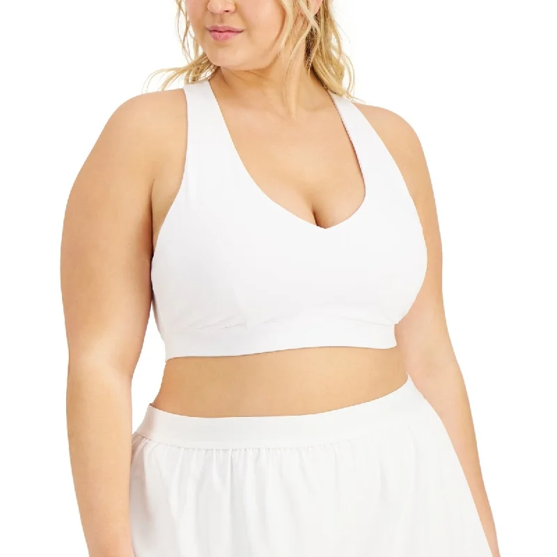 Id Ideology Women's Match Set Sports Bra White Size 1X