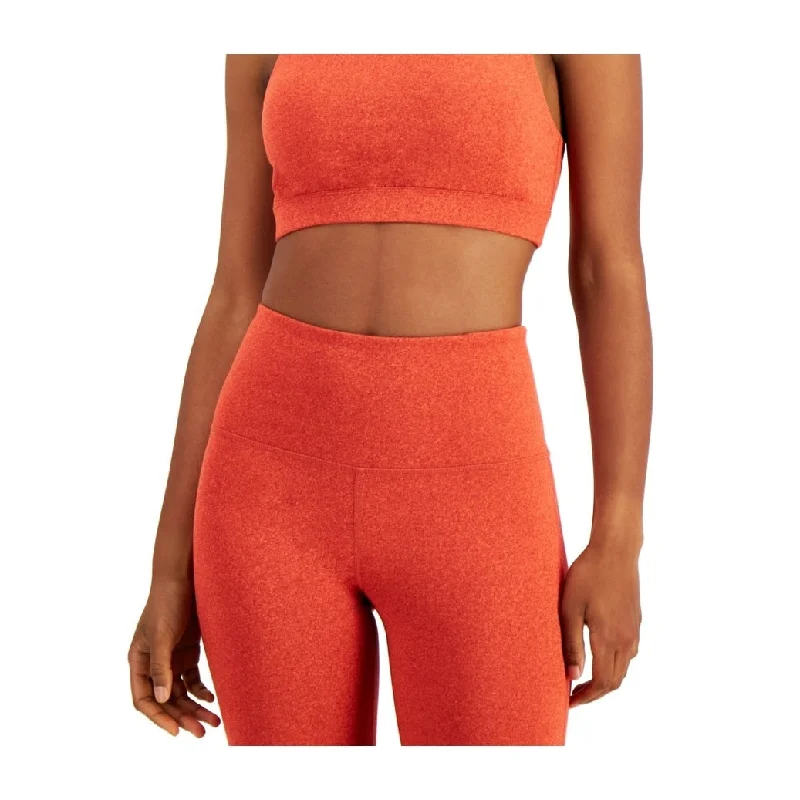 Id Ideology Women's Sweat Set Low Impact Sports Bra Orange Size Medium