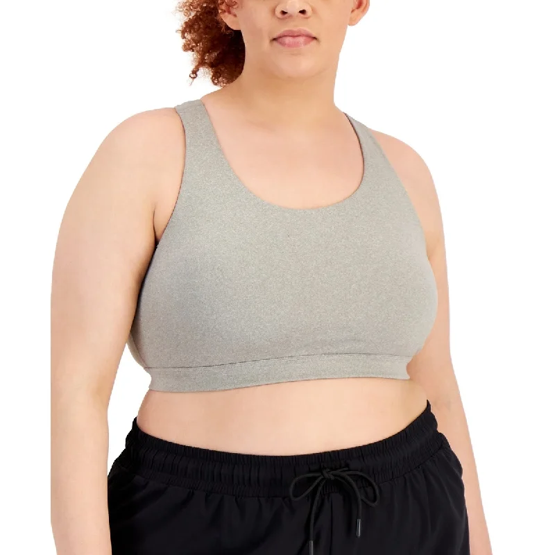 ID Ideology Women's Sweat Set Sports Bra Gray