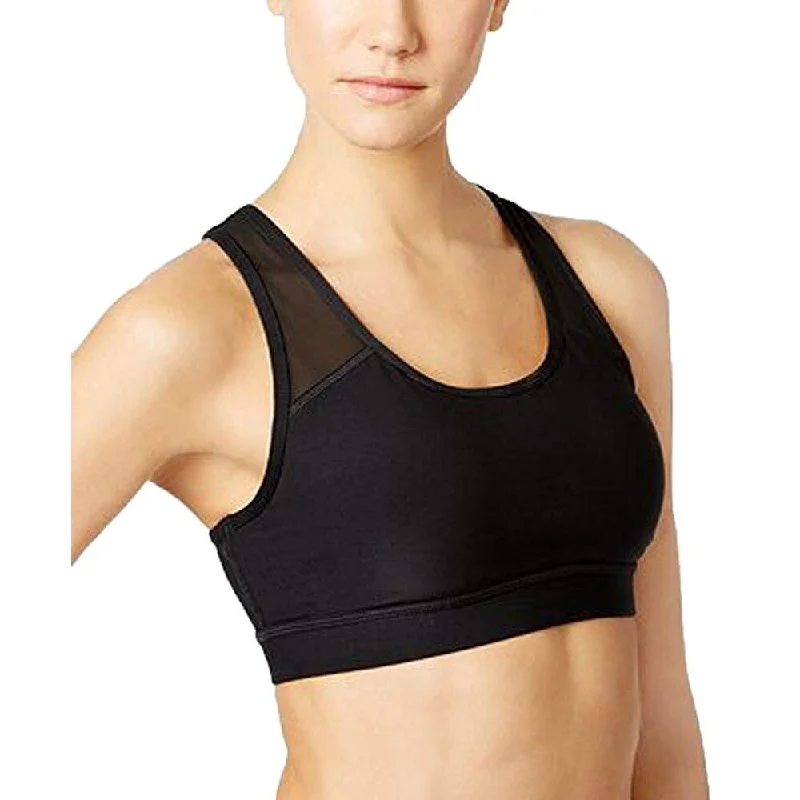 Ideology Women's Mid Impact Yoga Sports Bra Black Size Extra Small - X-Small