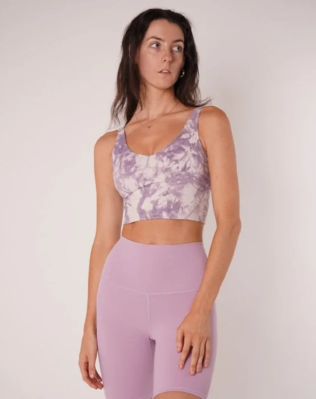 Purple Tie Dye Sports Bra