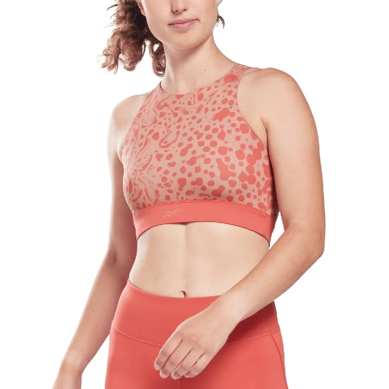 Reebok Women's Modern Safari Bralette Red Size XXX-Large - 3XL