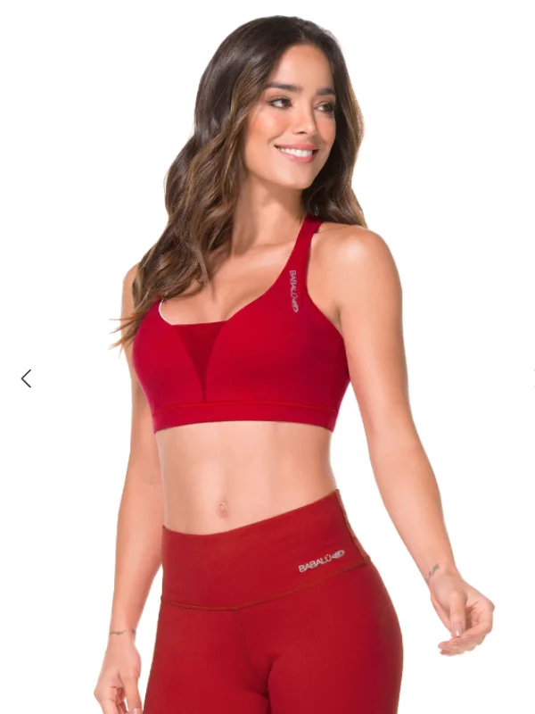 Sport Bra Energy Racerback With Mesh - Red