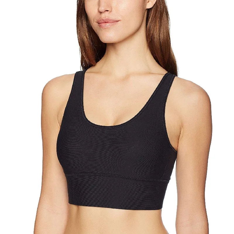 Under Armour Women's Low Mesh Longline Sports Bra Black Size Large