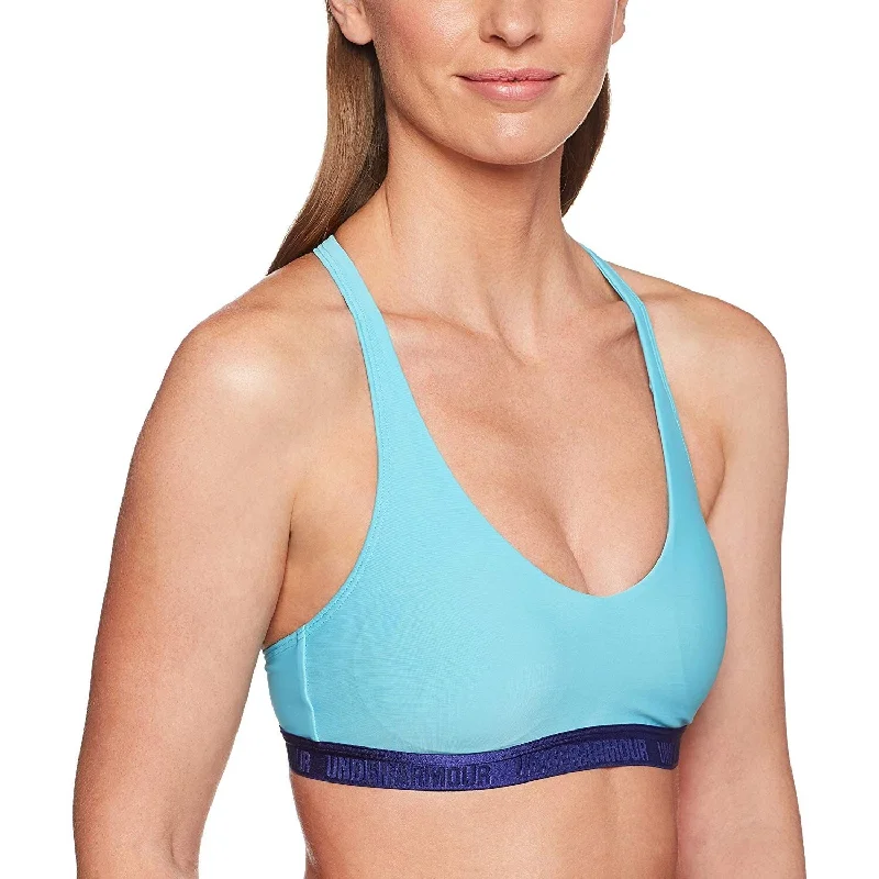 Under Armour Women's Strappy Bra Island Blues Europa Purple Size Small - Blue - Medium