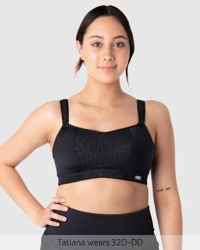 Zen Sports Nursing Bra - Black