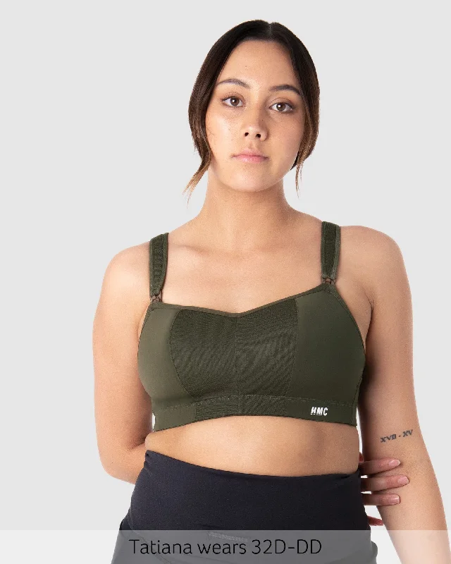 Zen Sports Nursing Bra - Olive